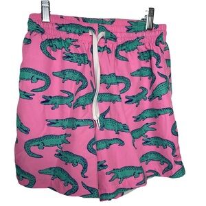 Chubbies Men’s The Glades Swim Shorts Pink with Alligator Print Size S